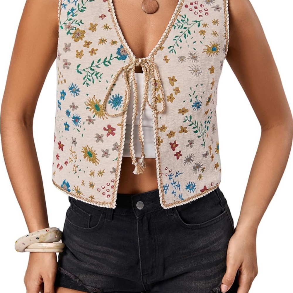Floral Embroidered Women's Top